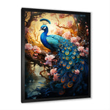 Fantasy Peacock In Enchanted Blooms - Peacock Canvas Wall Art