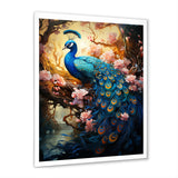 Fantasy Peacock In Enchanted Blooms - Peacock Canvas Wall Art