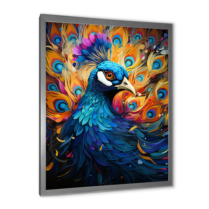 Peacocks Royal Plumage - Peacock Framed Canvas Art