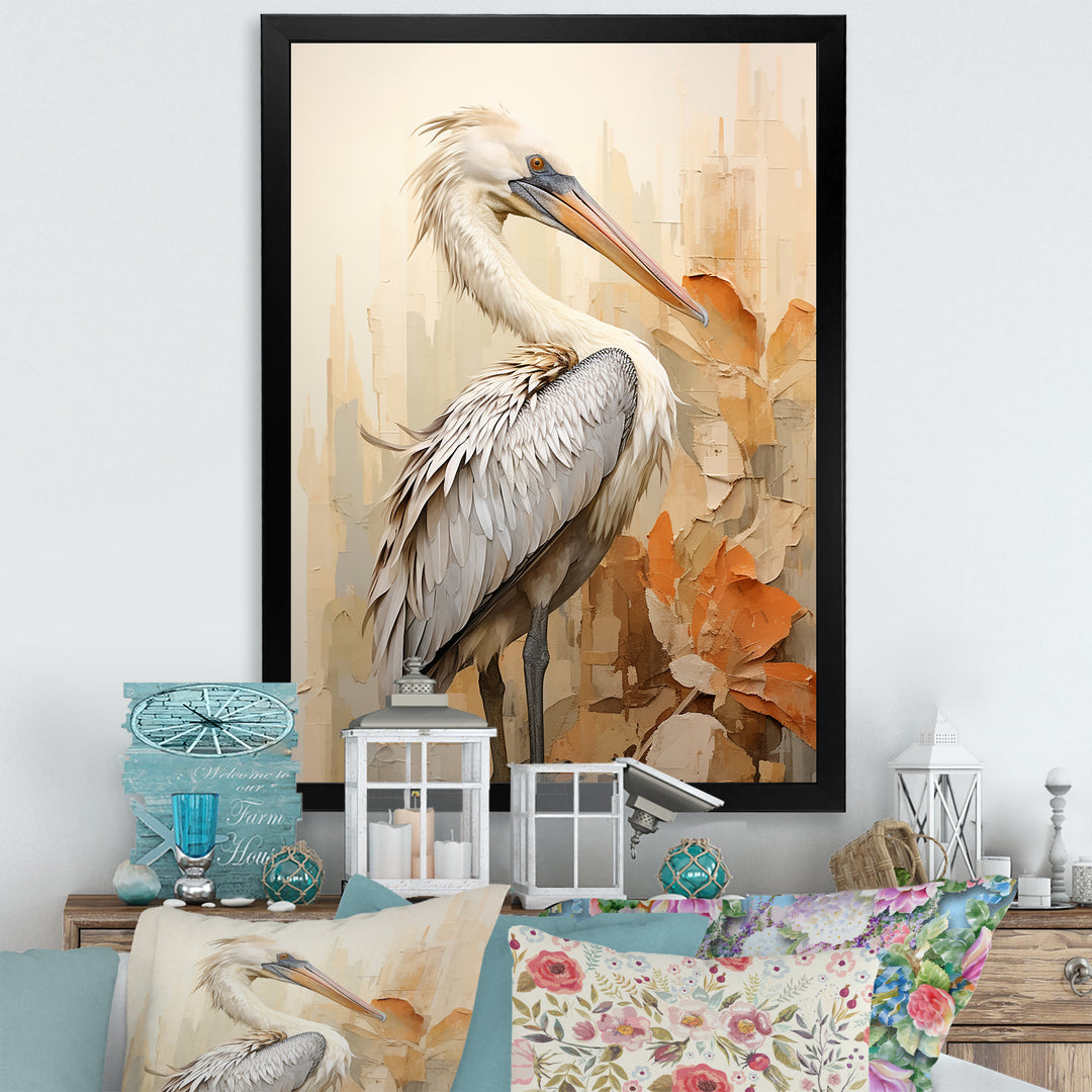 Pelican S Tranquil Perch - Pelican Canvas Wall Art