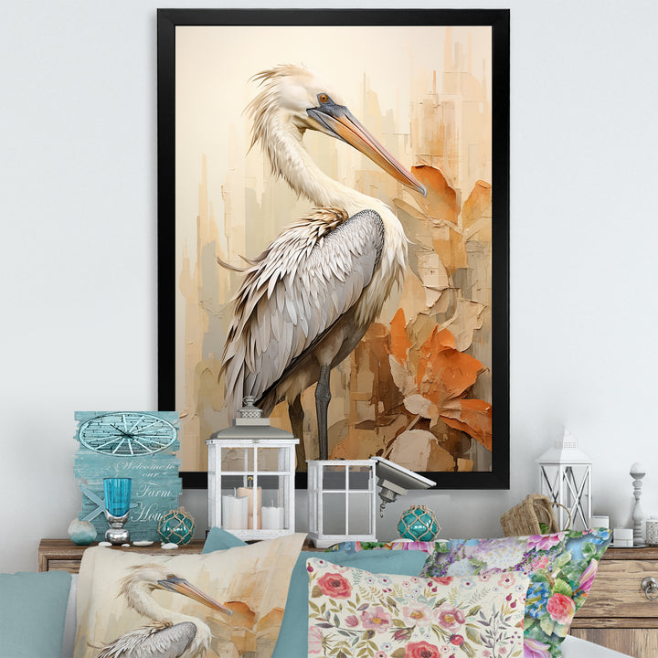 Pelican S Tranquil Perch - Pelican Canvas Wall Art