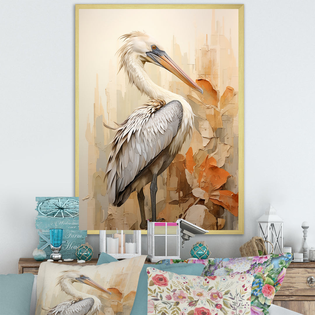 Pelican S Tranquil Perch - Pelican Canvas Wall Art