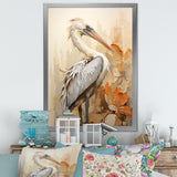 Pelican S Tranquil Perch - Pelican Canvas Wall Art