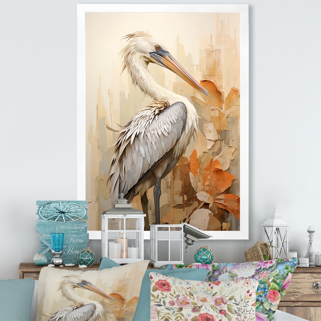 Pelican S Tranquil Perch - Pelican Canvas Wall Art