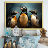 Chill And Chic Penguins - Penguin Canvas Wall Art