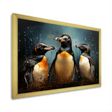 Chill And Chic Penguins - Penguin Canvas Wall Art