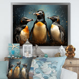 Chill And Chic Penguins - Penguin Canvas Wall Art