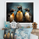 Chill And Chic Penguins - Penguin Canvas Wall Art