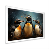 Chill And Chic Penguins - Penguin Canvas Wall Art