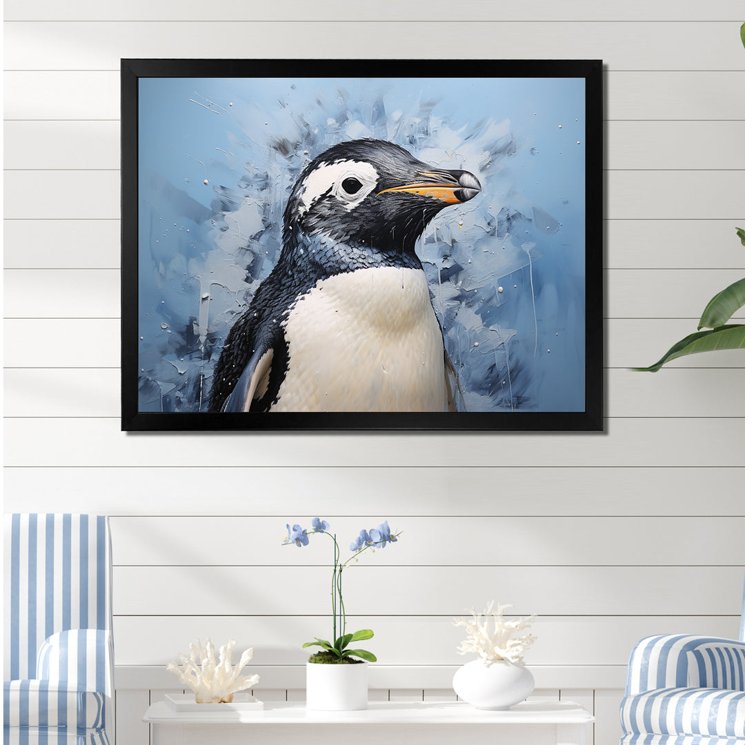 Minimalism Penguin Portrait - Penguin Wall Art Prints