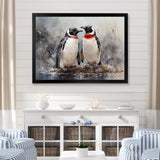 Penguin Dreamscape - Penguin Framed Canvas Art