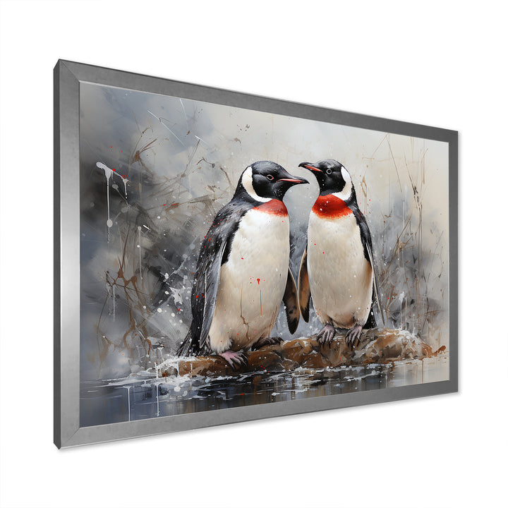 Penguin Dreamscape - Penguin Framed Canvas Art