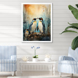 Snowy Penguin Family Wonders - Penguin Home Decor Art