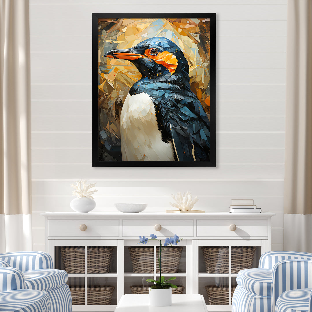 Curious Penguins Snowy Wonders - Penguin Living Room Wall Art
