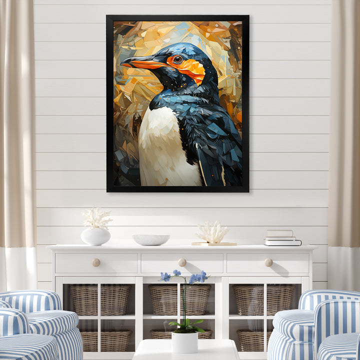 Curious Penguins Snowy Wonders - Penguin Living Room Wall Art