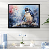 Snowy Penguin Wonders - Penguin Canvas Wall Art