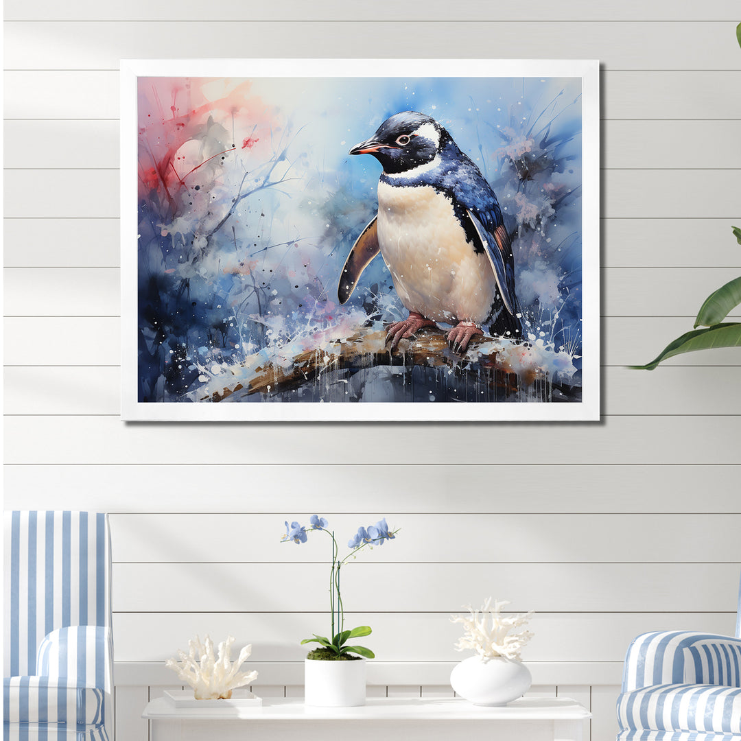 Snowy Penguin Wonders - Penguin Canvas Wall Art