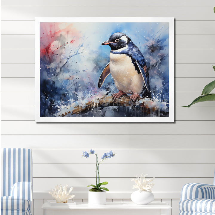 Snowy Penguin Wonders - Penguin Canvas Wall Art