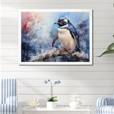 Snowy Penguin Wonders - Penguin Canvas Wall Art