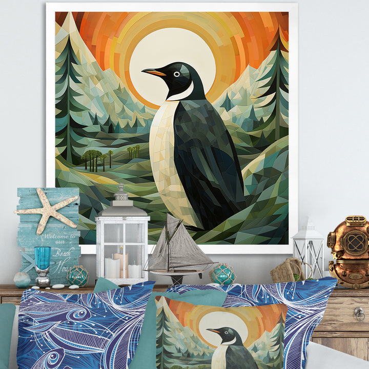 Penguin Forest At Sunset - Penguin Wall Decor