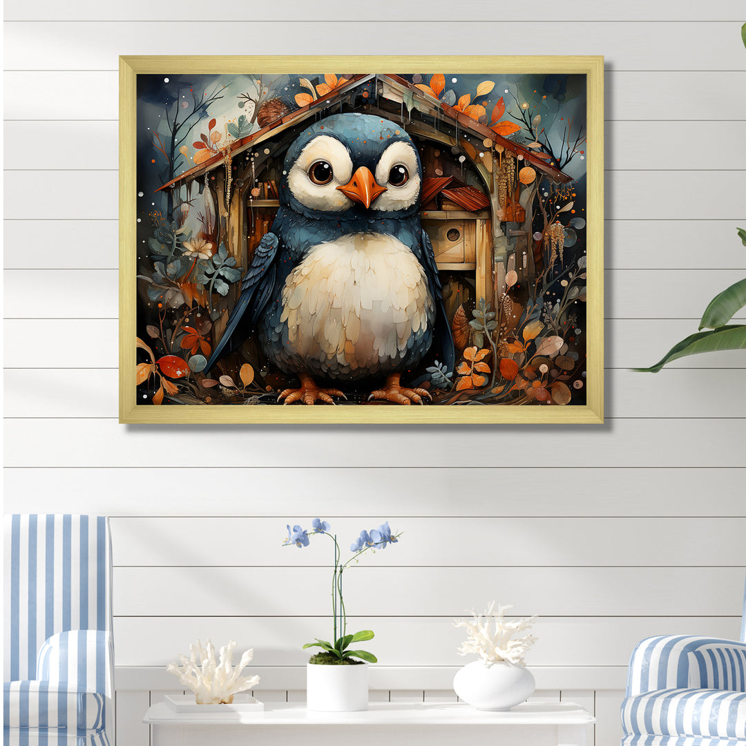 Playful Penguin Playhouse - Penguin Wall Art Prints