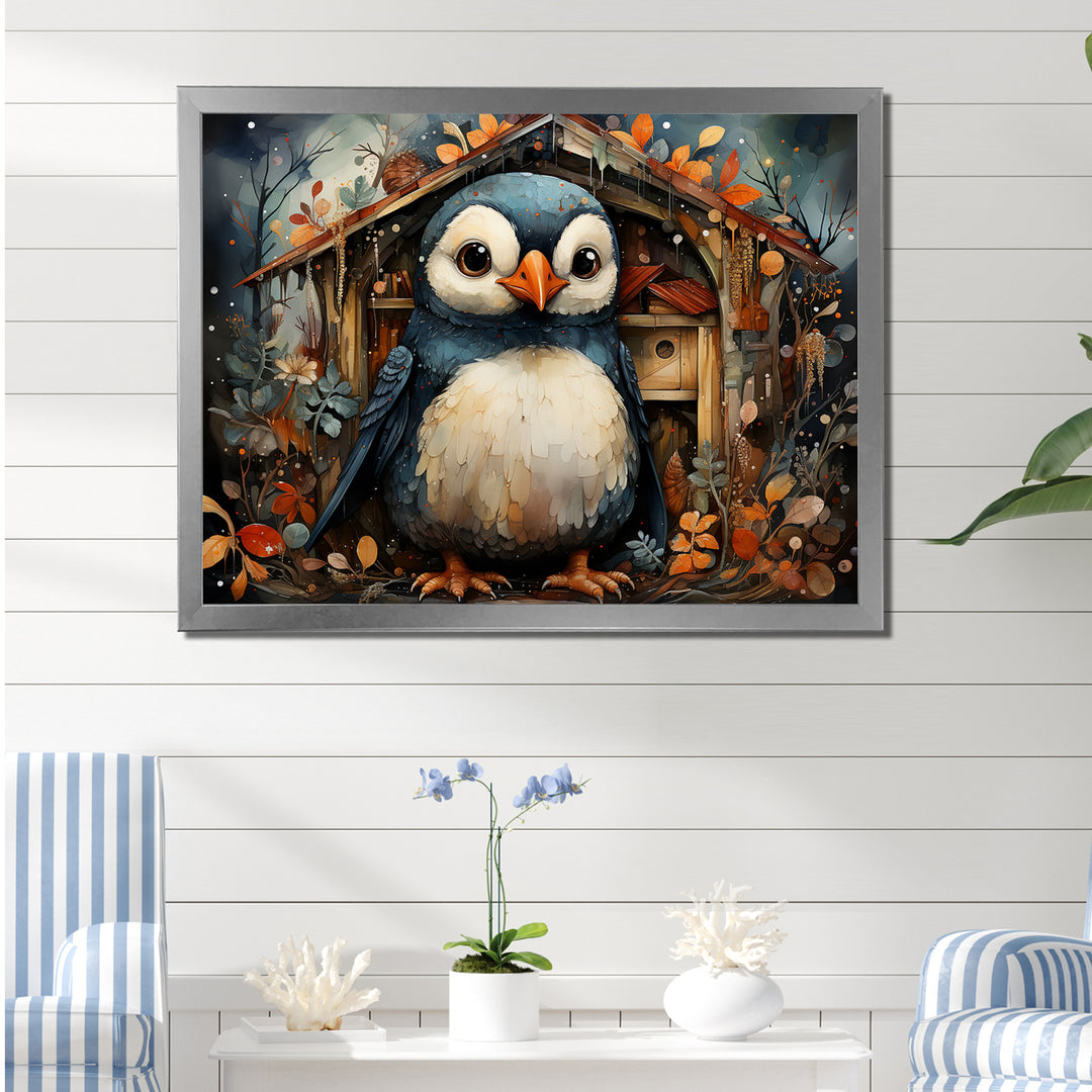 Playful Penguin Playhouse - Penguin Wall Art Prints