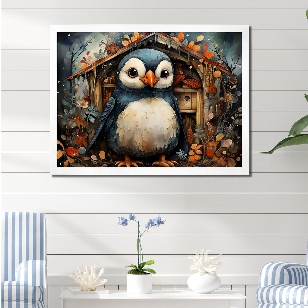 Playful Penguin Playhouse - Penguin Wall Art Prints