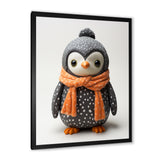 Playful Penguin Toy - Penguin Framed Canvas Art