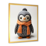 Playful Penguin Toy - Penguin Framed Canvas Art