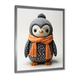 Playful Penguin Toy - Penguin Framed Canvas Art