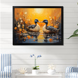 Playful Pond Ducks - Duck Canvas Wall Art