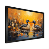 Playful Pond Ducks - Duck Canvas Wall Art