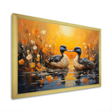 Playful Pond Ducks - Duck Canvas Wall Art