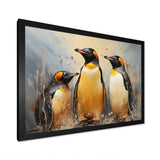 Playful Snow Wonders Penguins - Penguin Canvas Wall Art