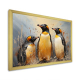 Playful Snow Wonders Penguins - Penguin Canvas Wall Art