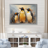 Playful Snow Wonders Penguins - Penguin Canvas Wall Art