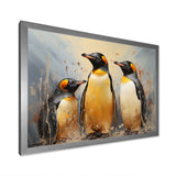 Playful Snow Wonders Penguins - Penguin Canvas Wall Art
