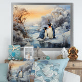 Penguins Winter Symphony - Penguin Framed Canvas Art
