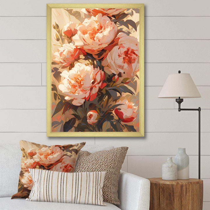 Peony Whisperes Bouquet III - Floral Canvas Wall Art