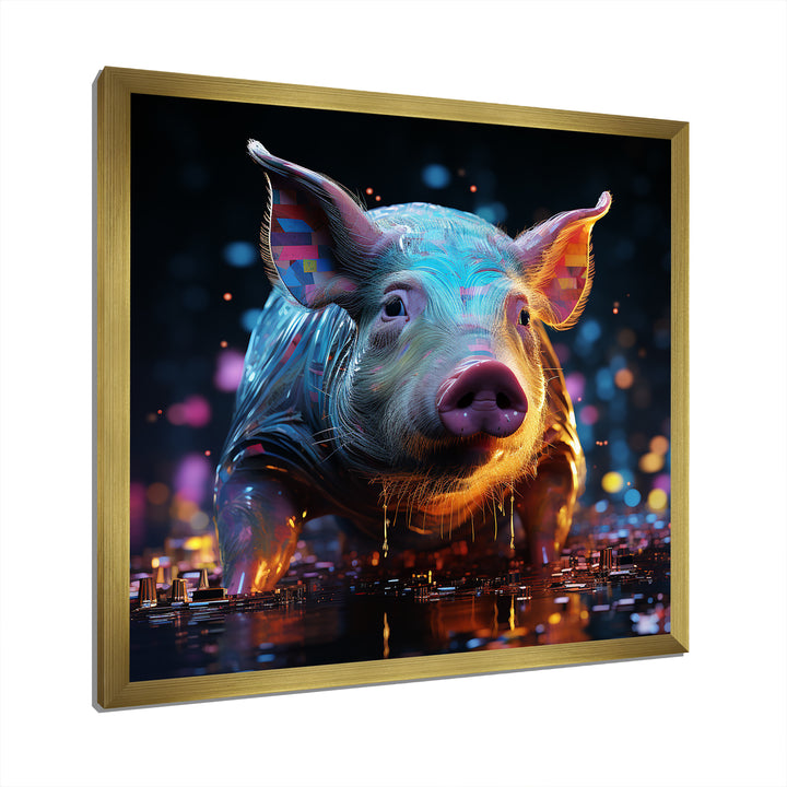 Digital Delight Night Hog - Pig Home Decor Art
