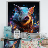 Digital Delight Night Hog - Pig Home Decor Art