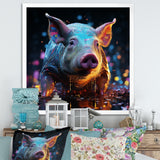 Digital Delight Night Hog - Pig Home Decor Art