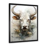 Forever Grazing Flower Cow Portrait - Cow Wall Art Prints