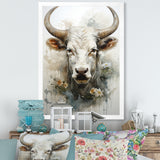 Forever Grazing Flower Cow Portrait - Cow Wall Art Prints