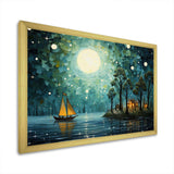 Moonlight Whimsical Pirate Ship Tales Of The Tides - People Canvas Wall Art