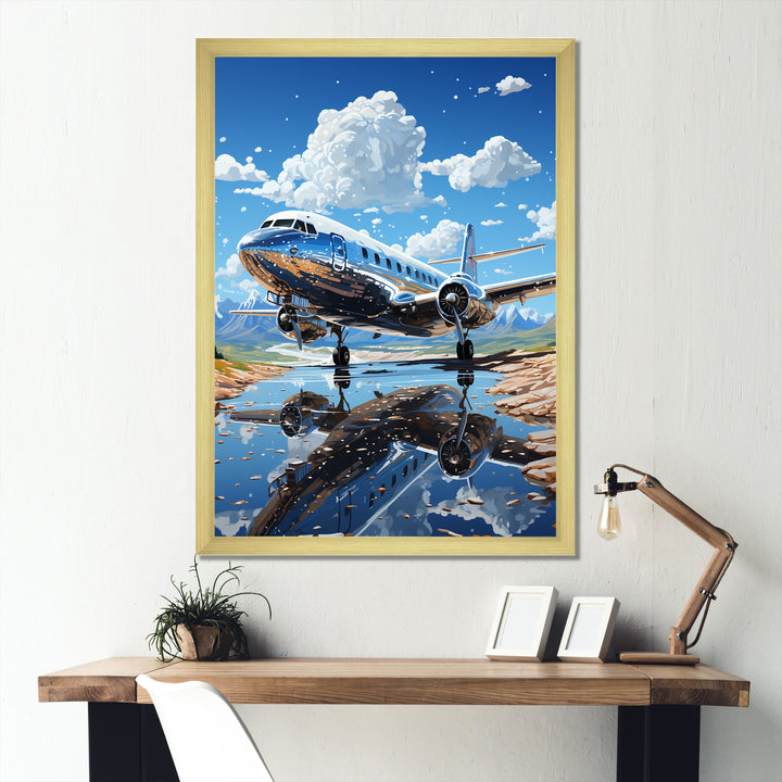 Futuristic Interpretation Of A Silver Space Plane - Plane Canvas Wall Art