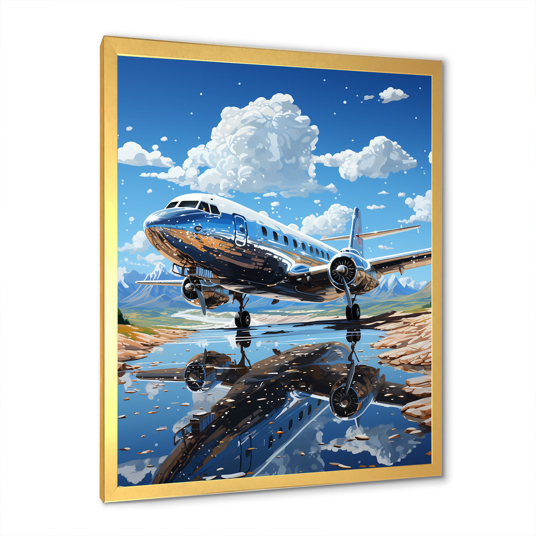 Futuristic Interpretation Of A Silver Space Plane - Plane Canvas Wall Art