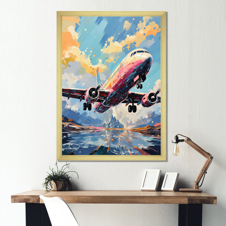 Pop Art Skyward Bound Plane - Plane Canvas Wall Art