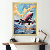 Pop Art Skyward Bound Plane - Plane Canvas Wall Art