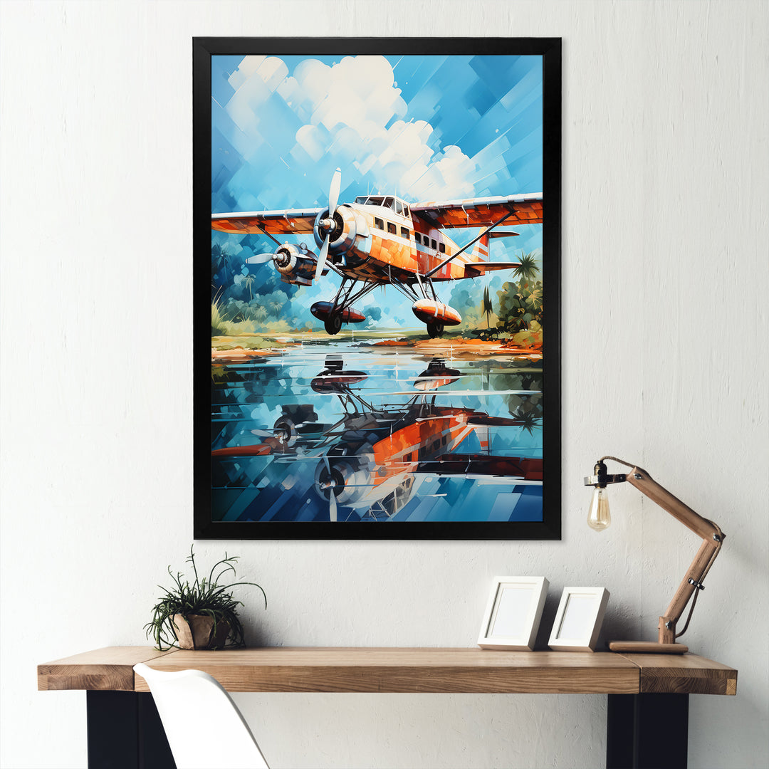 Plane Wildlife Takeoff Anticipation - Plane Canvas Wall Art